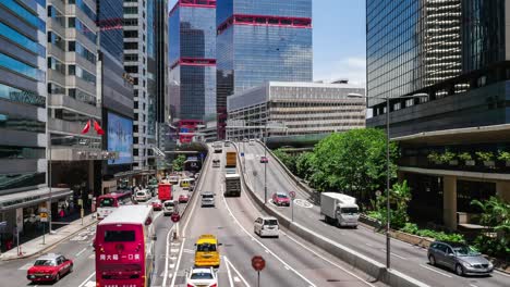 el tráfico en hong kong.