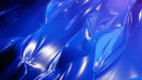 abstract 3d surface with beautiful waves, luminous sparkles and bright color gradient blue purple. waves run on very shiny, glossy surface with glow glitter. 4k looped animation