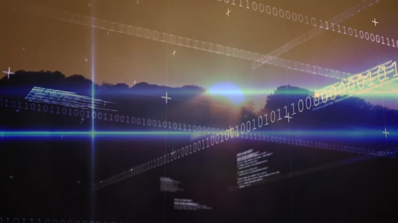 풍경에 대한 데이터 처리의 애니메이션