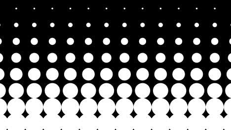 animación con patrón de puntos polca. círculo geométrico moderno. animación en bucle.