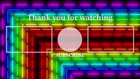 neon sign bar line end card ending screen motion graphics