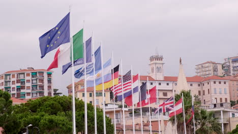 banderas del mundo a cámara lenta