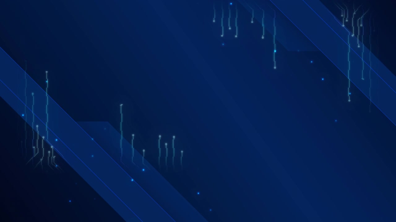 Abstract blue technology background with digital data flow and binary code elements