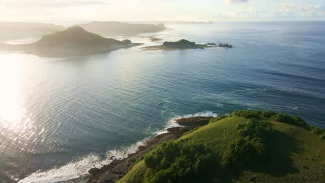 The-breathtaking-beauty-of-Merese-Hill's-sunrise-over-its-stunning-beaches-and-small-islands-surrounding