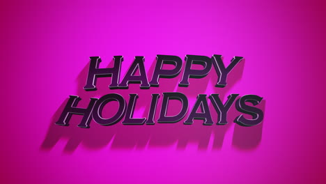 texto moderno de felices fiestas sobre degradado de moda rosa