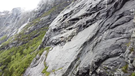 trolltunga valley via ferrata with drone