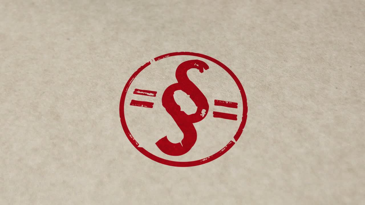 Paragraph and armistice stamp and stamping animation