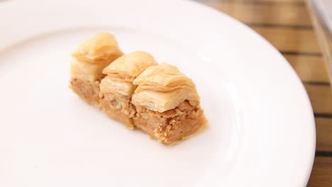 baklava at a dessert cafe on the streets of tripoli, northern lebanon