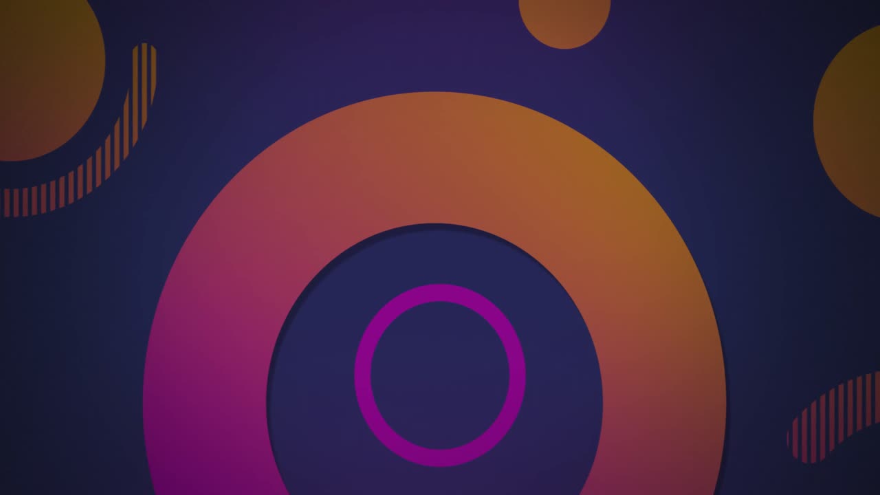 animación de formas abstractas de gradiente contra el espacio de copia en fondo azul