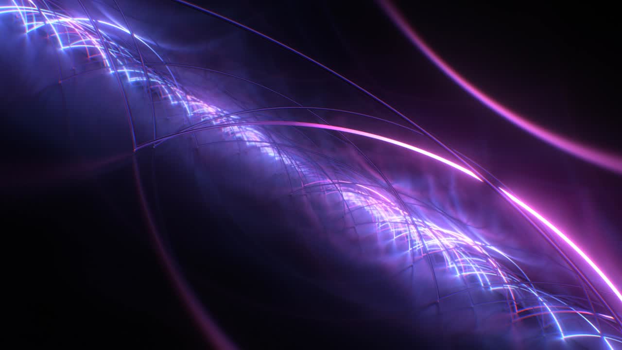 abstracto ciencia ficción resplandor ultravioleta onda de neón reflejos de arco de haz láser - 4k movimiento de bucle de vj sin costura animación de fondo