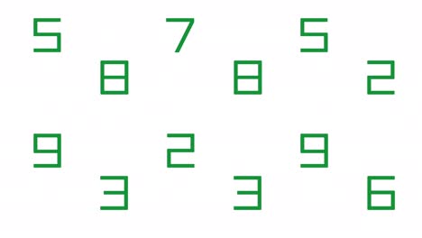 animación de fondo de números digitales fondo blanco