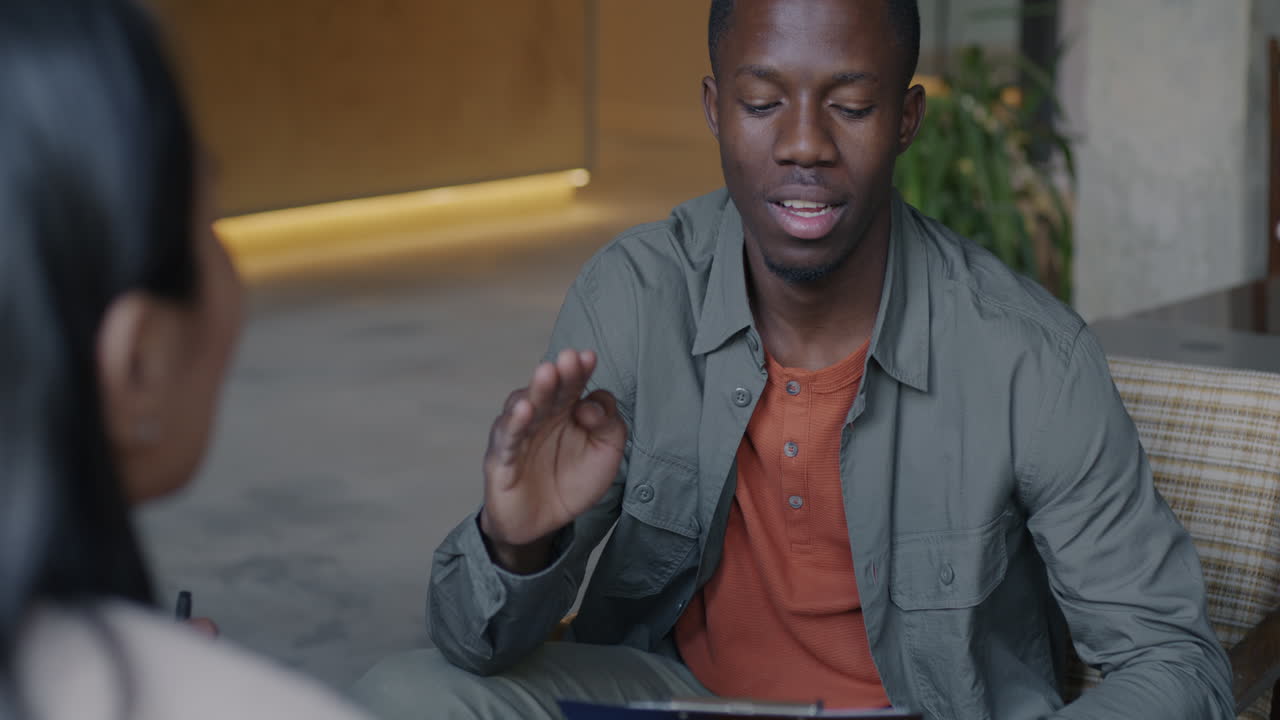 Business Meeting in Modern Office