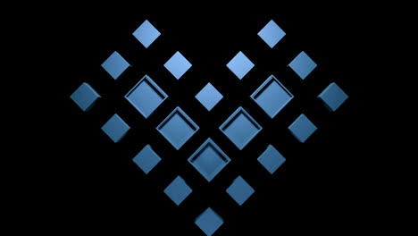 blue geometric heart design