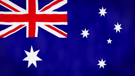 loop, real looking fabric texture and wavy australia flag, 3d and 4k animation.