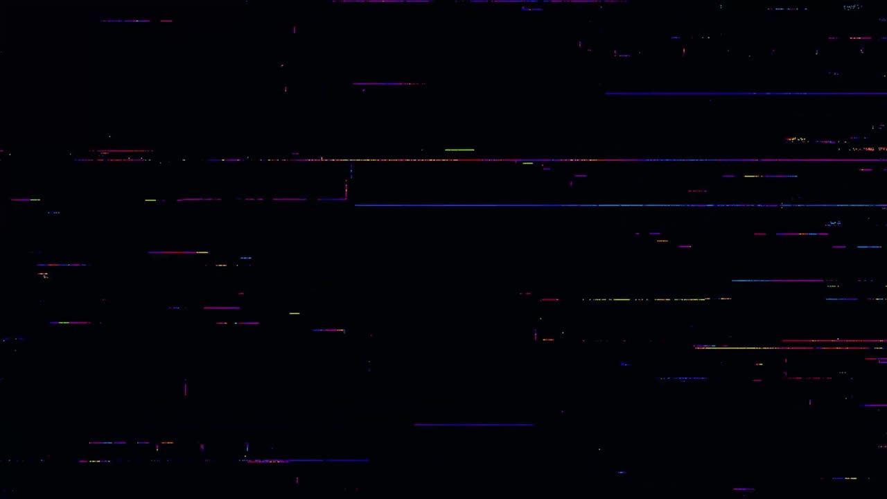 Dynamic Abstract Glitch Effect with Neon Colors