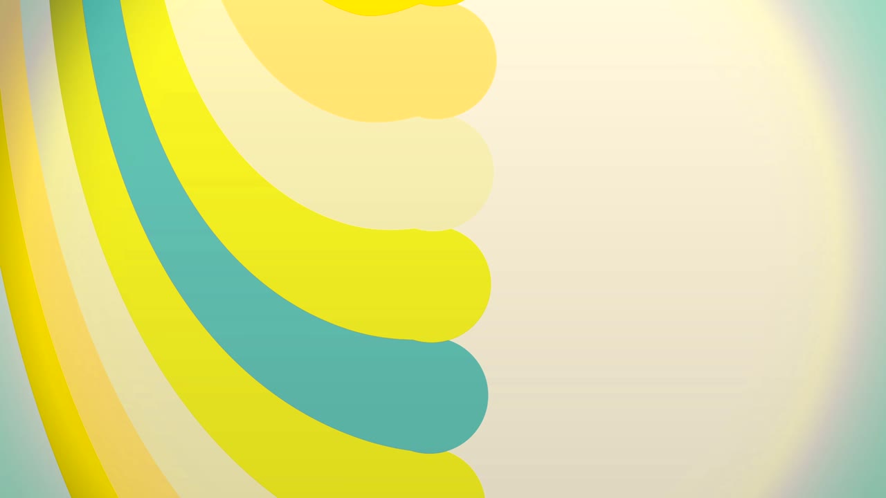 화려한 색의 스트럼과 함께 회전하는 다채로운 페인트 곡선, 원활한 루프