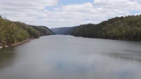 warragamba dam at its highest capacity. sydney australia