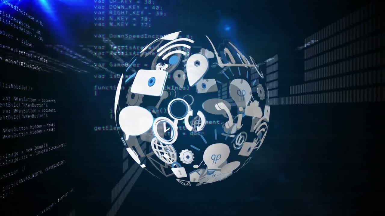 iconos de aplicaciones y códigos de programas