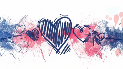 abstract hearts art