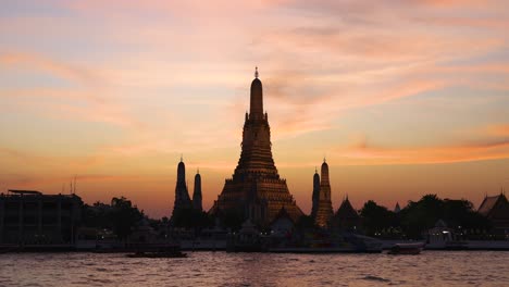 time-lapse of sunset behind a famous temple