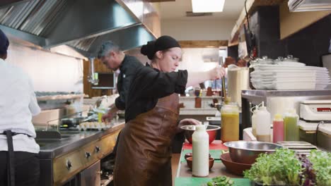 view of the chefs making dishes