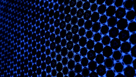 hexagon technology background. seamless loop. 3d rendered