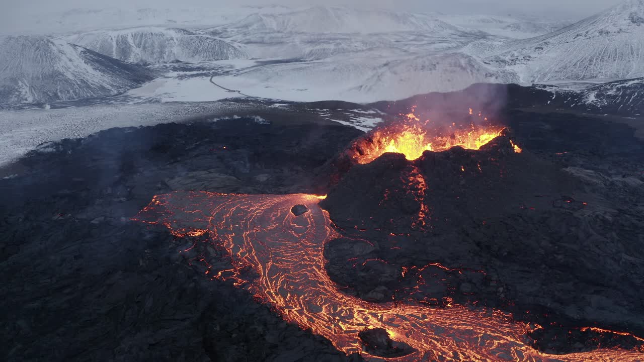 Erupting Volcano in Iceland