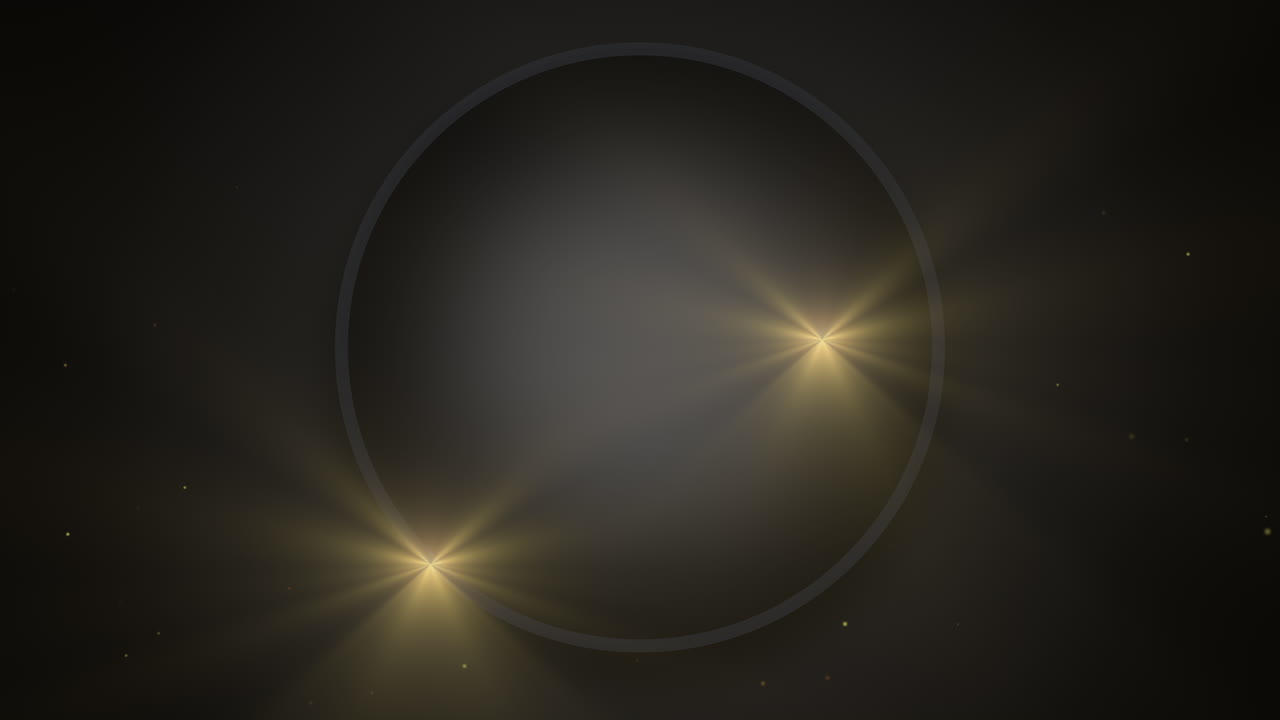 brillos dorados y círculo en gradiente de moda