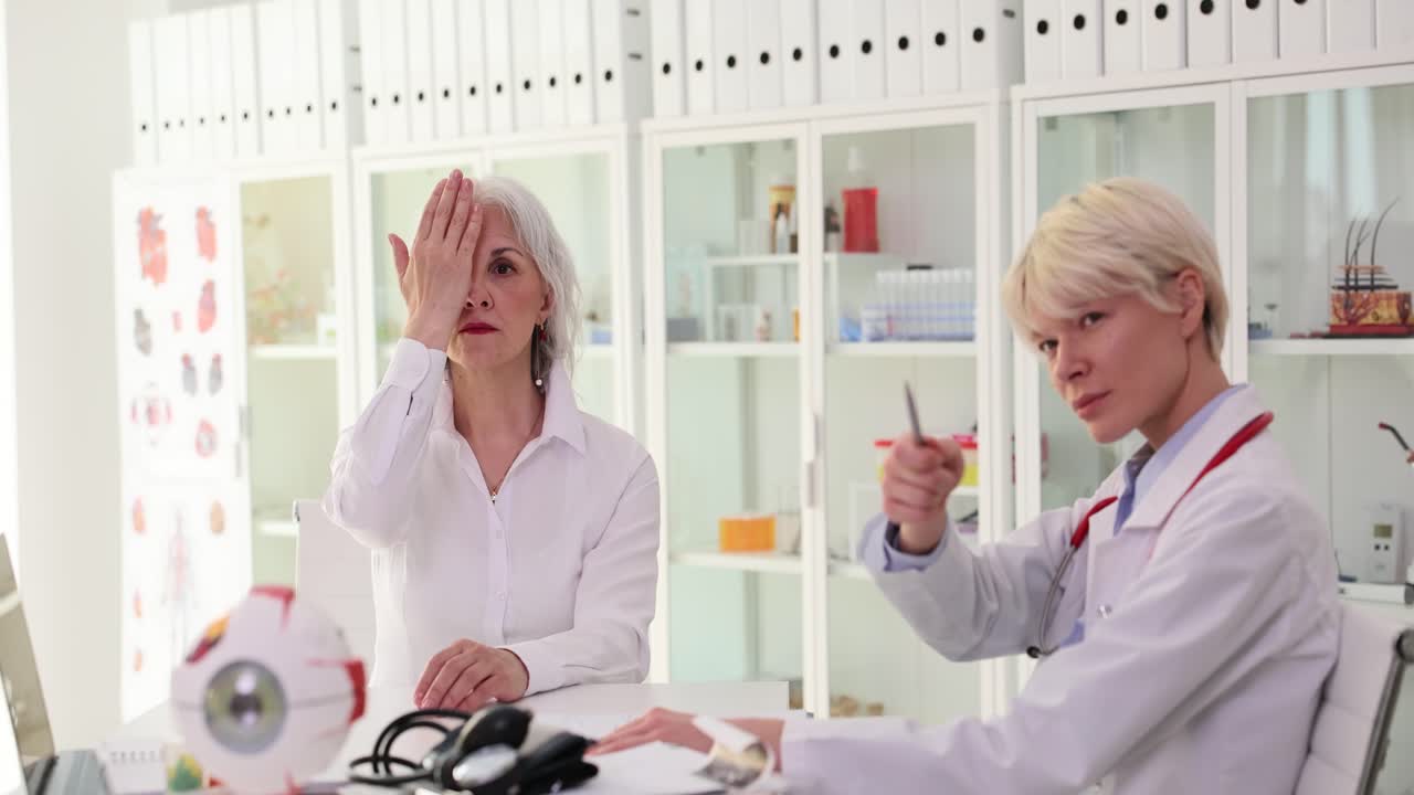 Eye exam at the doctor's office