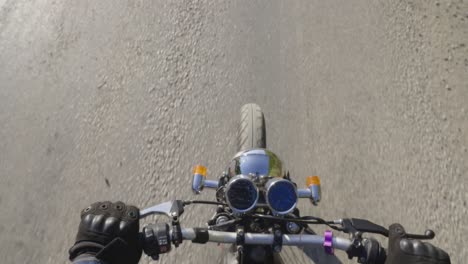 motorcycle ride on a dirt road