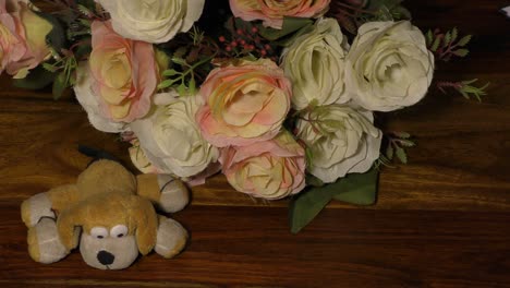 get well soon with cute soft toy dog