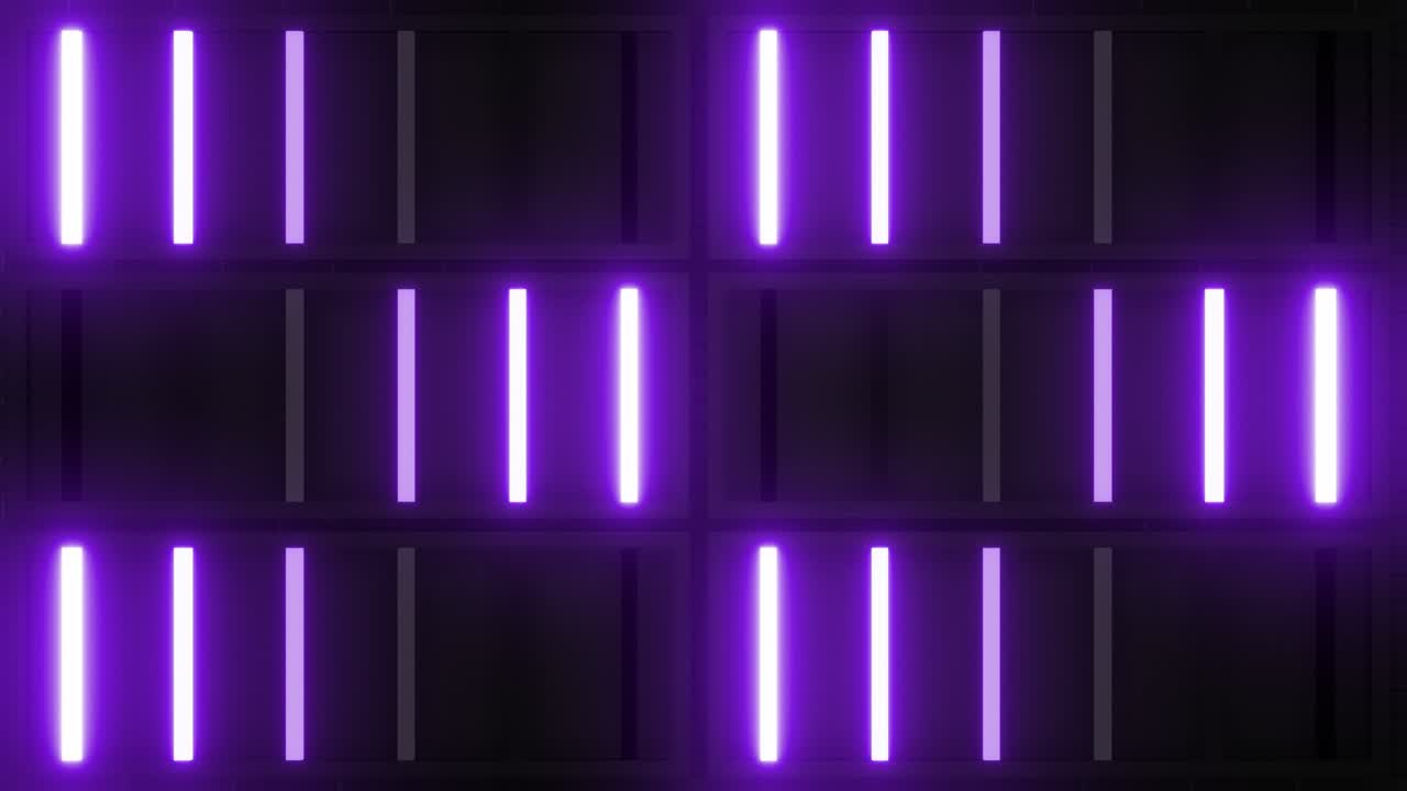 Purple Neon Light Wall Pattern