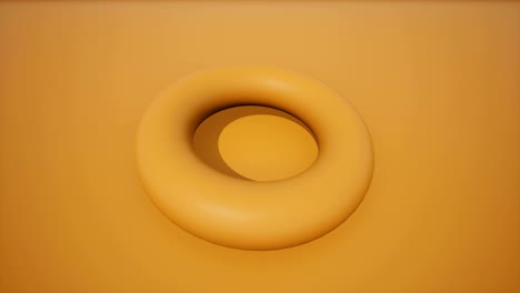 orange torus on an orange background able to loop seamless 4k