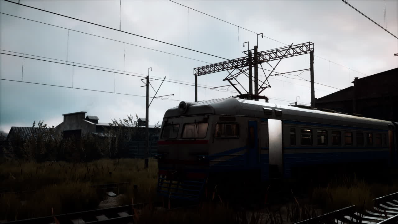 некоторые поезда на заброшенном железнодорожном депо