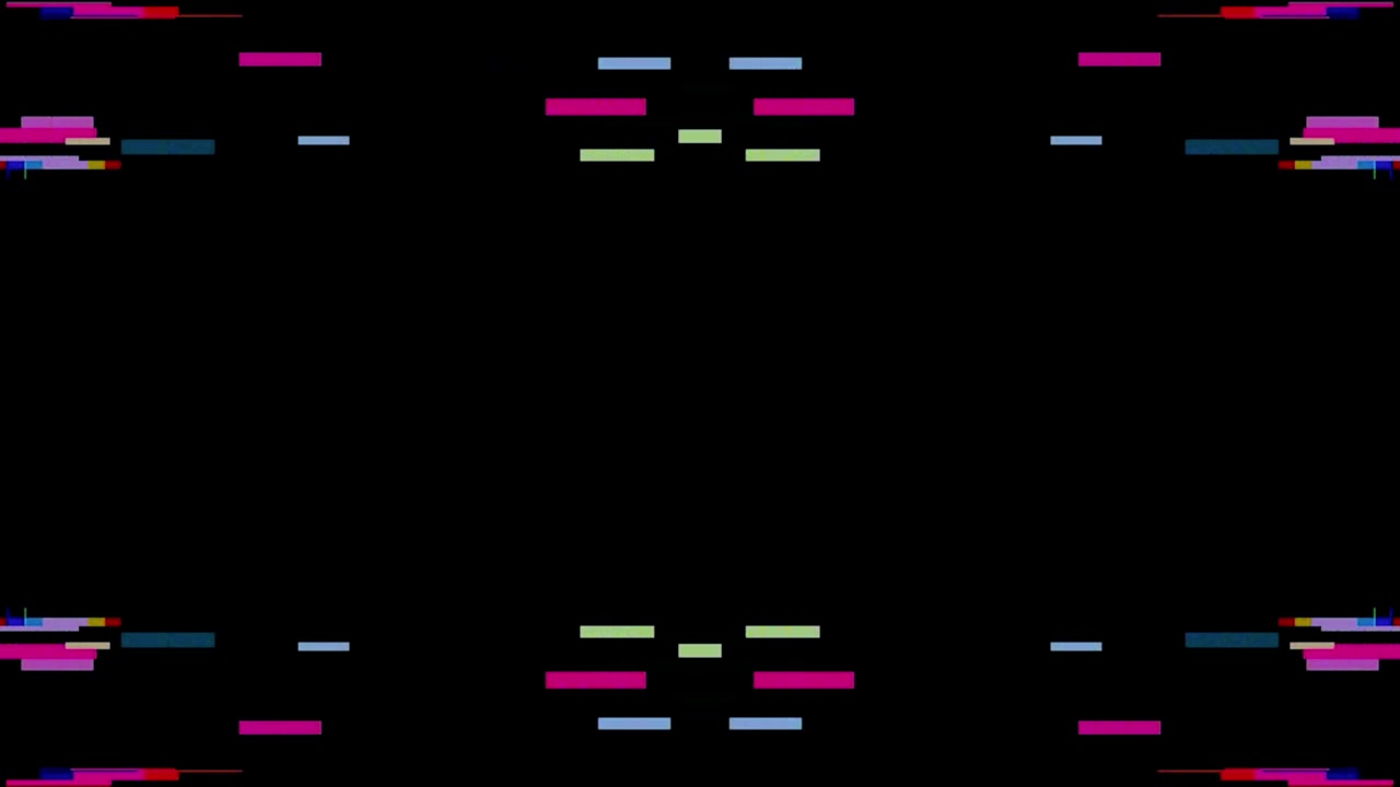 Abstract Digital Glitch Effect with Colorful Moving Rectangles