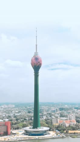 view of the colombo city skyline with lotus tower