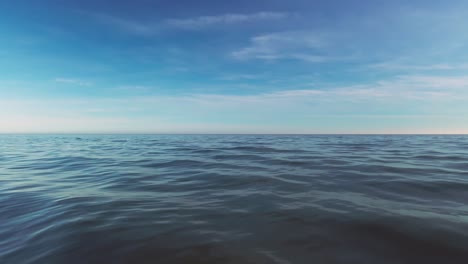 Bucle-De-Olas-Oceánicas-Vacías-Con-Cielo-Azul