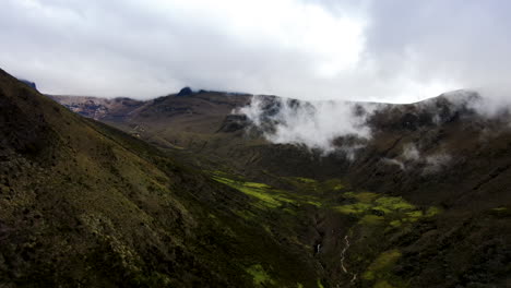 Aerial-over-pristine-remote-valley-in-Los-Nevados-National-Park