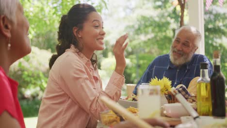 african american woman spending time in garden