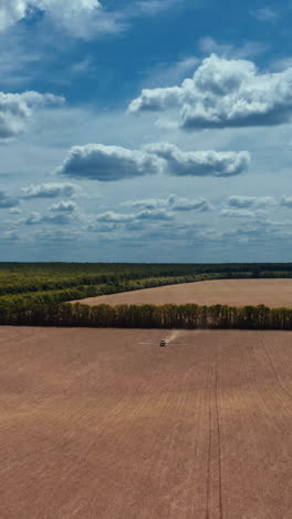 agriculture field landscape. aerial view over the agricultural field