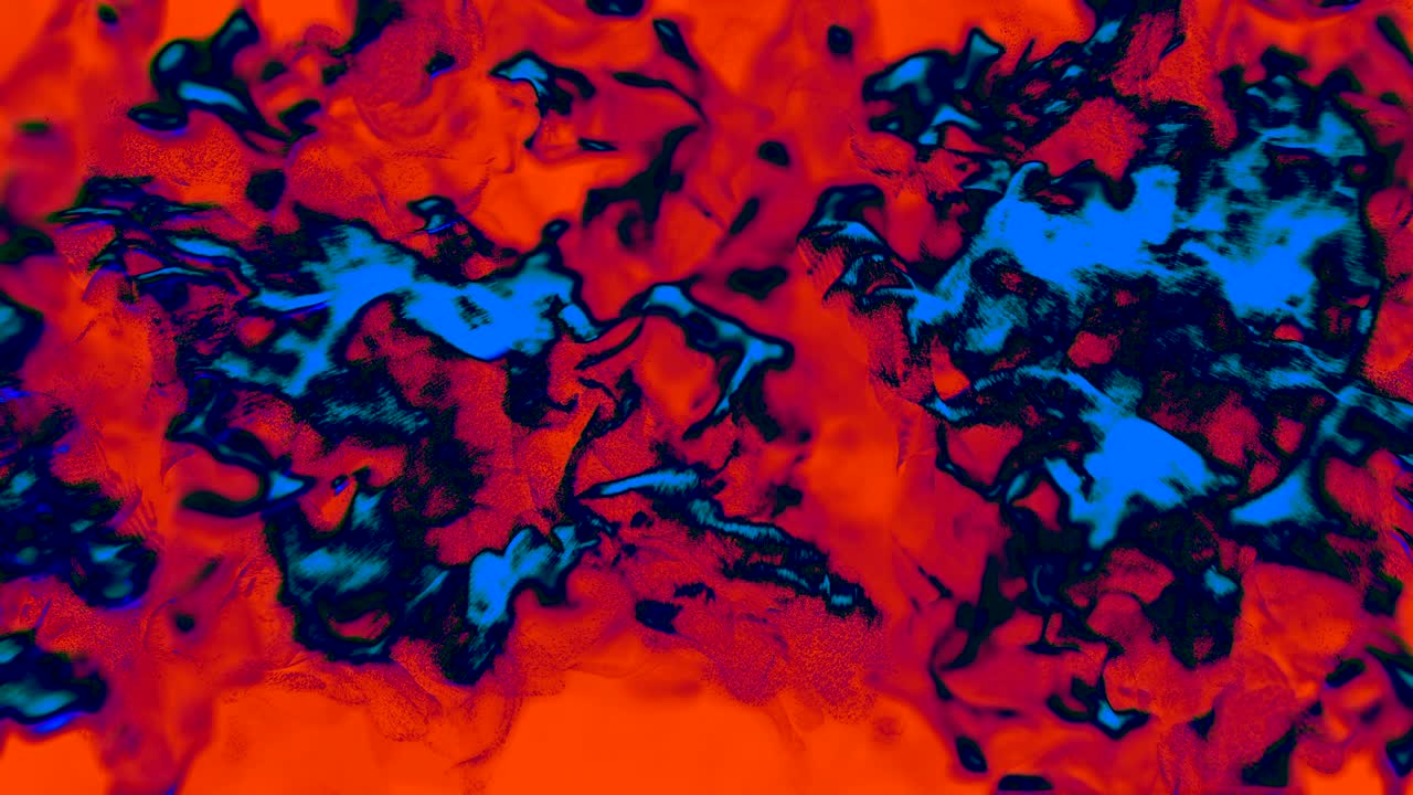 partículas azules que parpadean sobre un fondo naranja, 3d, en bucle