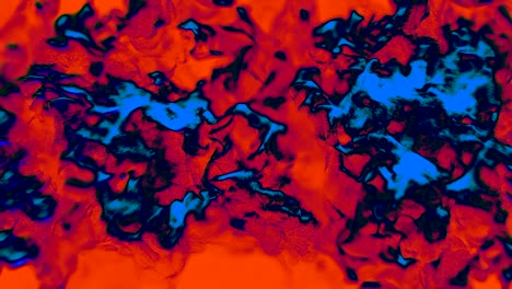 partículas azules que parpadean sobre un fondo naranja, 3d, en bucle