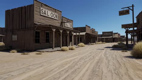 classic western town scene