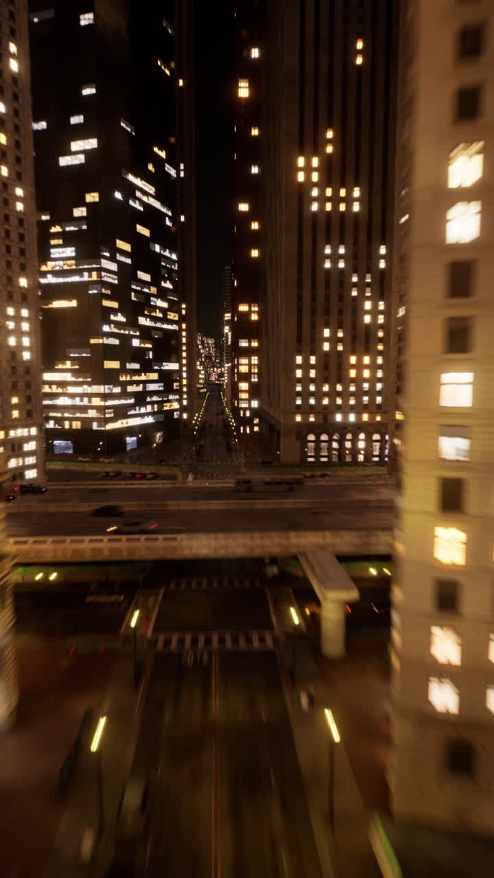 paisaje urbano nocturno movimiento borroso