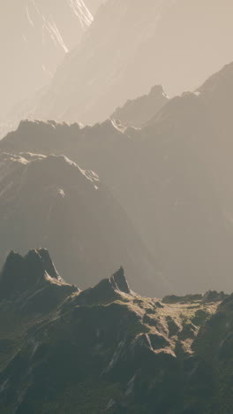 aerial view of a mountain range