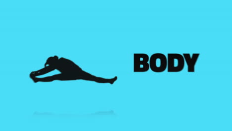 fitness buzzwords with silhouettes