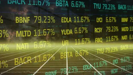 Animation-of-stock-market-over-window