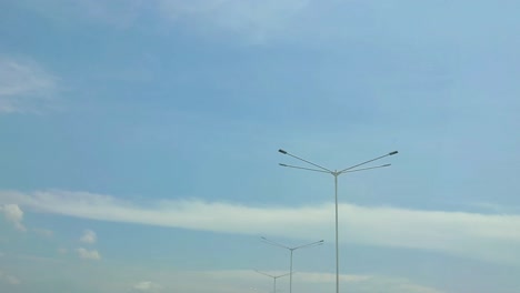 view of the toll road lights during the day