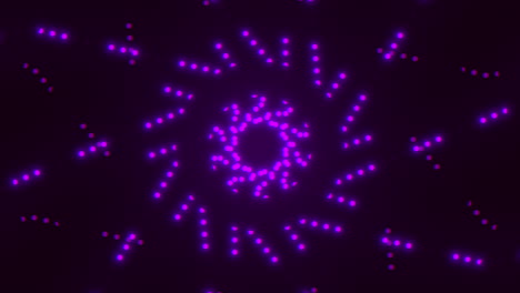 glowing purple circles mesmerizing pattern of illuminated dots