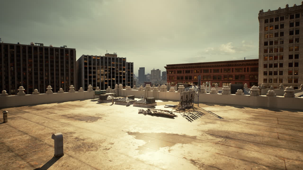 vista de la azotea de una ciudad